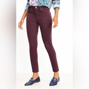 Mid Rise Skinny Jeans in Deep Plum - Women’s Size 26